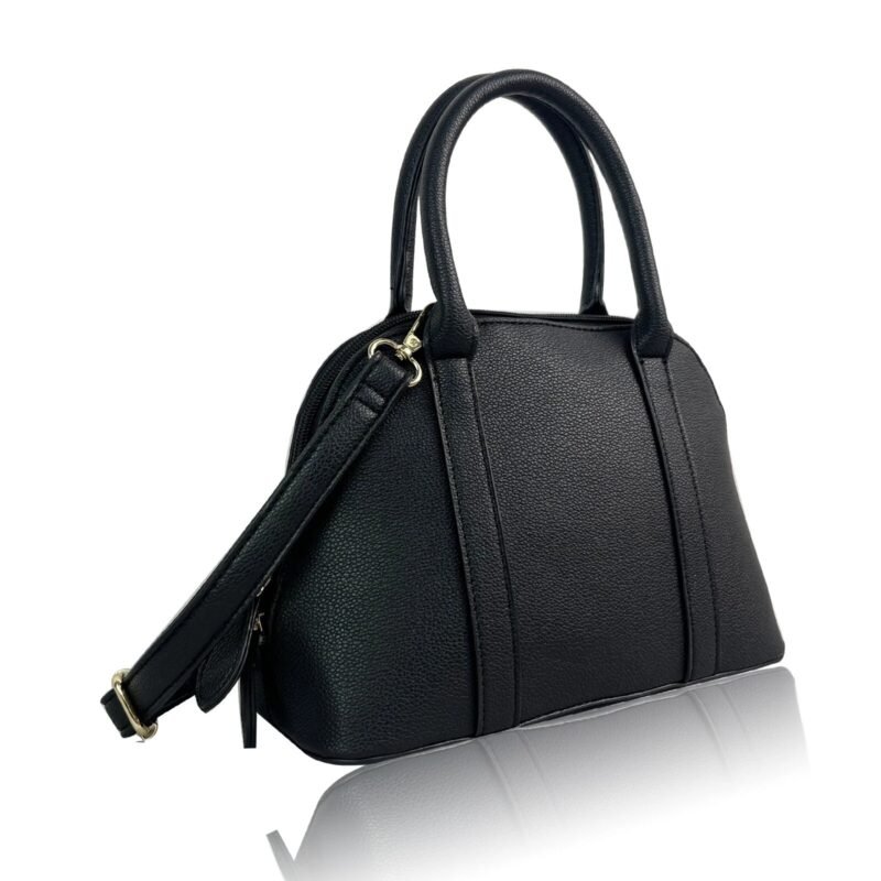 Womens PU Leather Bowling Bowler Style Bag Handbag